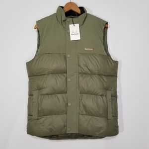 Barbour Men's Grassland Gilet Baffle Quilted Puffer Vest Light Moss Green M, L
